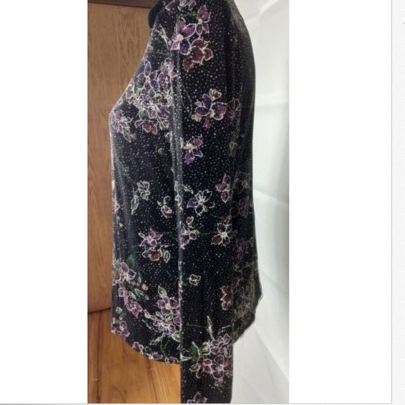 Alex Evenings Sz M Black Sparkling Jacket Women's - Picture 2 of 6